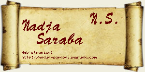 Nadja Šaraba vizit kartica